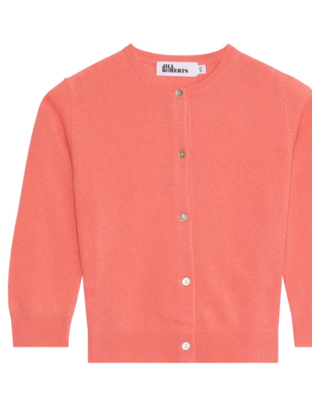 BRAND NEW - Jill Roberts Cropped Cashmere Cardigan - Coral
